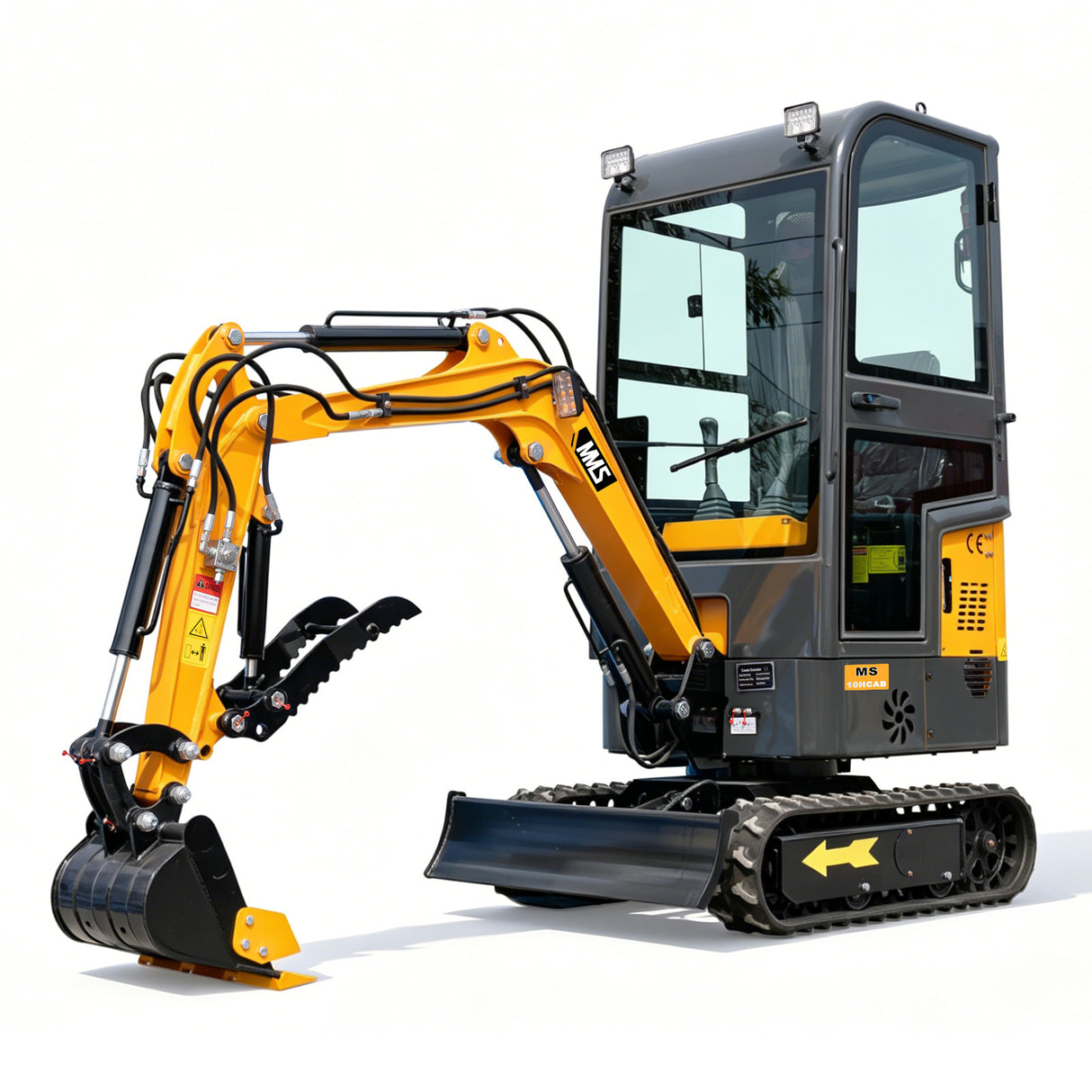 13.5HP Mini Excavator With EPA GAS Engine Crawler Hydraulic 1 Ton Small Digger Enclosed Cab Excavator for Construction Work Gardens and Farm