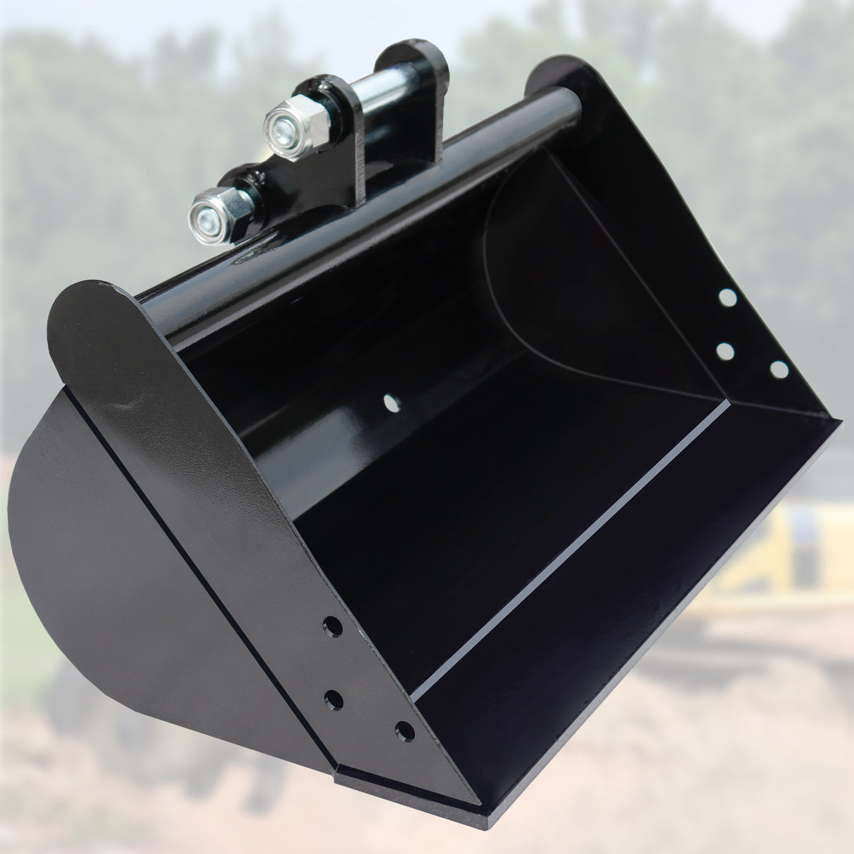 Mini Excavator 500mm Flat Bucket Attachments, 20" No Teeth Backhoe Attachments, Digging Bucket Accessories for Loading Sand, Soil, Cleaning Ditch