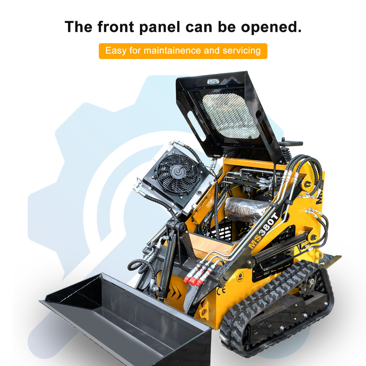 MMS 23HP Mini Skid Steer Loader with Bucket Dual Cylinder 627cc B&S Engine Stand-On Track Loader