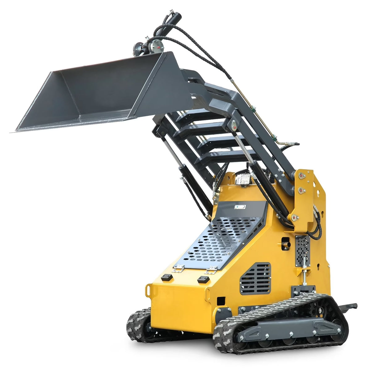 22HP Mini Skid Steer Loader Dual Cylinder GAS Engine Automatic Bucket Leveling Stand-on Track Loader