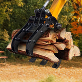 Mini Excavator Grabber Attachments, Small Excavator Wood Grabber Grapple, 25mm Pins Bolt on Attachment