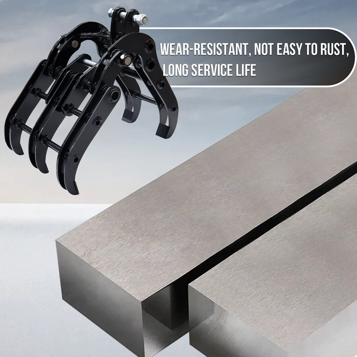 Mini Excavator Grabber Attachments, Small Excavator Wood Grabber Grapple, 25mm Pins Bolt on Attachment