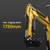 1 Ton Mini Excavator with 8pcs Attachments 13.5HP B&S Gas Engine 420cc Crawler Trencher Digger Machine