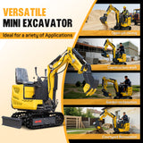 MMS 0.6 Ton Mini Excavator, 9.25HP 302cc Gasoline Engine Swing Boom Trencher Digger Machine, MS06 with Attachment Kit