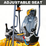 MMS 1.5 Ton Mini Excavator 13.5HP B&S EPA Gas Engine, Swing Boom, Hydraulic Pilot Control, Adjustable Seat, Safety Light, MS15P with Skeleton Buckets, Quick Hitch and Grabber