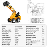 MMS Ride-on Mini Skid Steer Loader, 13.5HP 420CC RATO Gasoline Engine, MS950W Wheel Loader for Farms Landscaping