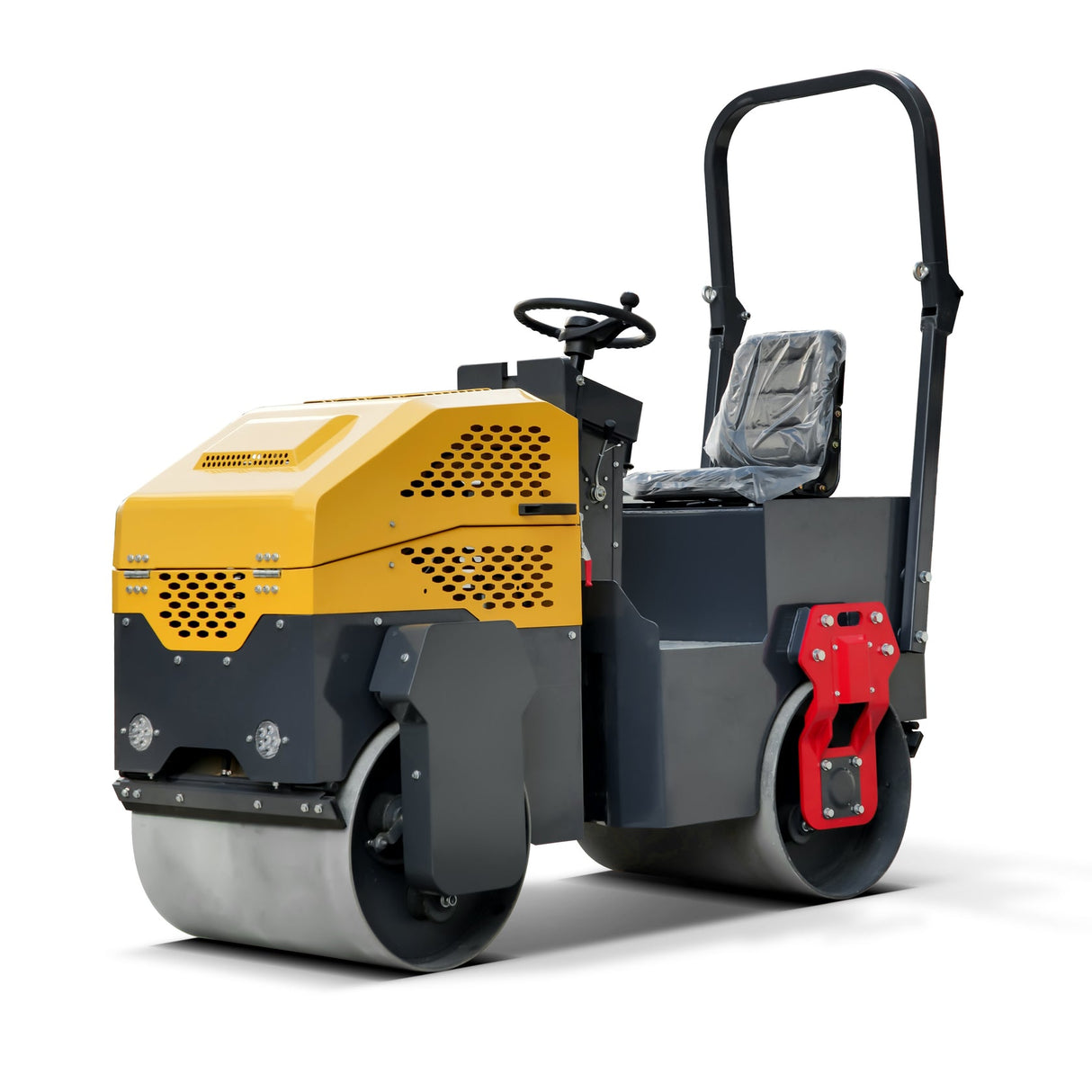 MMS 1 Ton Vibratory Road Roller, EPA Gasoline Ride-on Asphalt Compactor