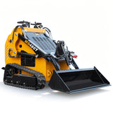 MMS 23HP Mini Skid Steer Loader, 739cc Gaslione Engine, Triple Pumps Triple Vavles, Stand On Track Loader with Bucket MS480T