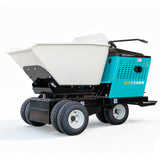 MMS 2866Lbs Heavy Duty Dump Cart 21 Cu.Ft Bucket, 13.5HP 420cc E-Start Power Wheelbarrow, 180° Swing 90° Dump Angle for Farm Landscaping Construction