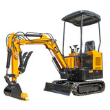MMS 1.5 Ton Mini Excavator, Pilot Control, Swing Boom, 13.5HP 420cc EPA GAS Engine Crawler Small Digger Machine MS15