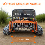 21.65in Gas Flail Mower Remote Controlled Lawn Mower Bush Cutter 212CC Electric Start Engine