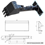 Backhoe Attachment for Mini Skid Steer Loader 12'' Bucket Width Digger Attachment