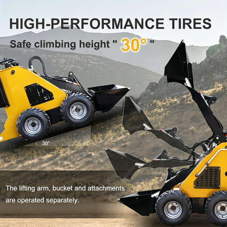 Mini Skid Steer Loader 13.5HP EPA Briggs & Stratton Gas Engine Compact Wheel Loader
