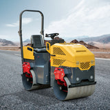 MMS 1 Ton Vibratory Road Roller, EPA Gasoline Ride-on Asphalt Compactor