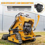 MMS Mini Skid Steer Loader MS360T, 13.5HP 420cc B&S GAS Engine Stand-on Crawler Loader, Foldable Pedals Track Loader