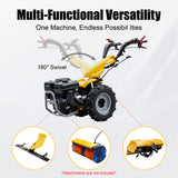 MMS 13.5HP Self-Propelled Tractor, Electric Start 420cc Gas Powered Dual Direction Full Gear Transmission Tractor