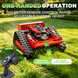 MMS Remote Control Lawn Mower With 9HP Gas Engine, 21.65In/550mm Automatic Robotic Track Lawn Mower ，Adjustable Height 0.79-5.9 Inches, Track Design,All-Terrain for Steep Slopes Tall Grass Large Lawn