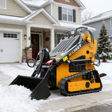 MMS New Mini Skid Steer Loader MS360T, 13.5HP 420cc RATO GAS Engine Stand-on Crawler Loader, Foldable Pedals Track Loader