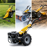 MMS 13.5HP Self-Propelled Tractor, Electric Start 420cc Gas Powered Dual Direction Full Gear Transmission Tractor