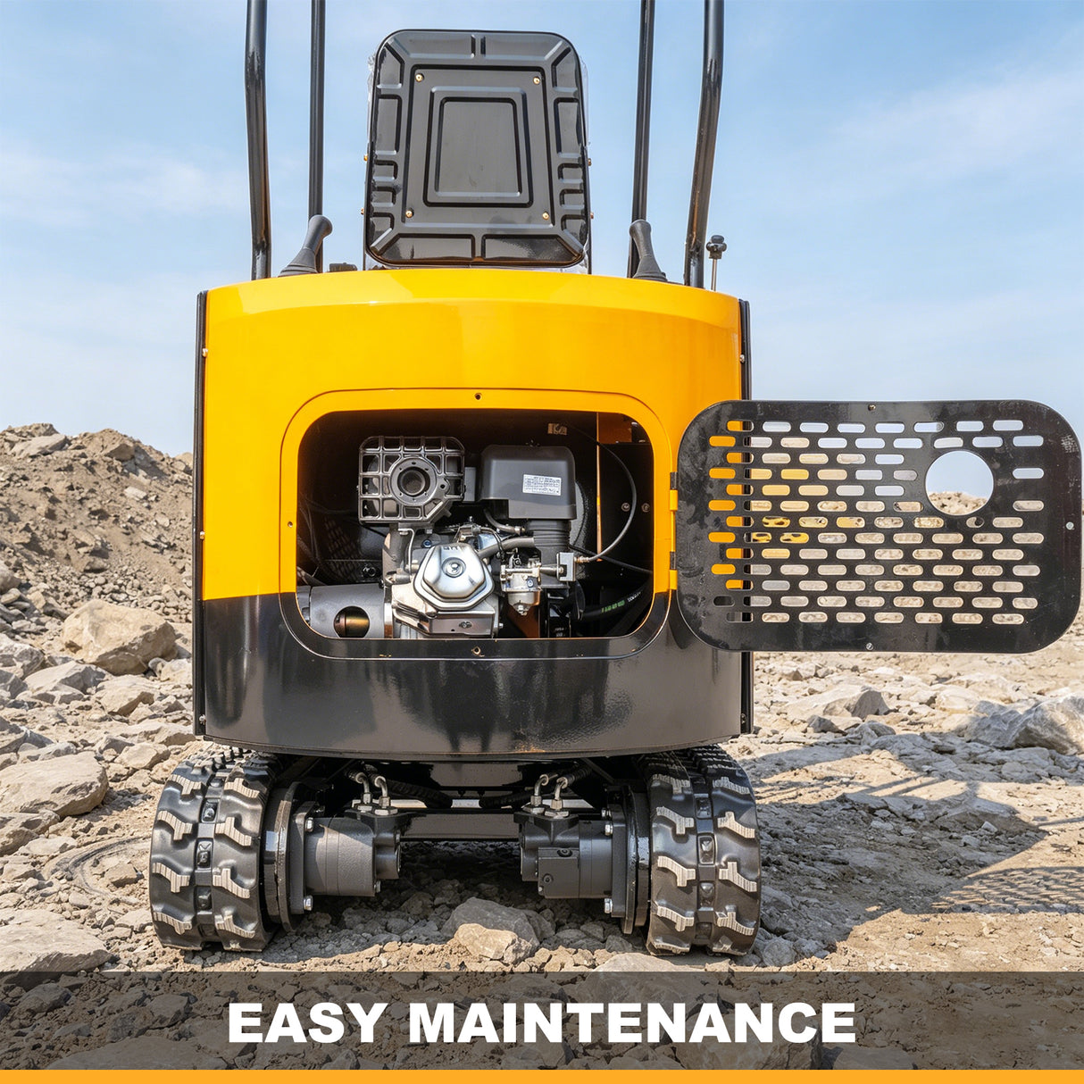 MMS 1.5 Ton Mini Excavator, Pilot Control, Swing Boom, 13.5HP 420cc EPA GAS Engine Crawler Small Digger Machine MS15