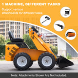 MMS Ride-on Mini Skid Steer Loader, 13.5HP 420CC RATO Gasoline Engine, MS950W Wheel Loader for Farms Landscaping