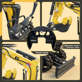 MMS 0.6 Ton Mini Excavator, 9.25HP 302cc Gasoline Engine Swing Boom Trencher Digger Machine, MS06 with Attachment Kit