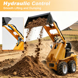 MMS Ride-on Mini Skid Steer Loader, 13.5HP 420CC RATO Gasoline Engine, MS950W Wheel Loader for Farms Landscaping