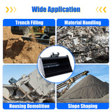 Mini Excavator 500mm Flat Bucket Attachments, 20" No Teeth Backhoe Attachments, Digging Bucket Accessories for Loading Sand, Soil, Cleaning Ditch