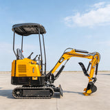 MMS 1.5 Ton Mini Excavator, Pilot Control, Swing Boom, 13.5HP 420cc EPA GAS Engine Crawler Small Digger Machine MS15