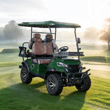 MMS 60V Electric Golf Cart, 4P Vehicle with 5KW Motor, 20 MPH Top Speed 44 Miles Range, Ages 16 and Up, Advanced Suspension, Rear &Front Storage, LCD Display