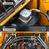 MMS 23HP Mini Skid Steer Loader, 739cc Gaslione Engine, Triple Pumps Triple Vavles, Stand On Track Loader with Bucket MS480T