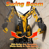 MMS 0.6 Ton Mini Excavator, 9.25HP 302cc Gasoline Engine Swing Boom Trencher Digger Machine, MS06 with Attachment Kit