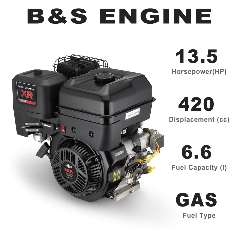 1 Ton Mini Excavator with 8pcs Attachments 13.5HP B&S Gas Engine 420cc Crawler Trencher Digger Machine