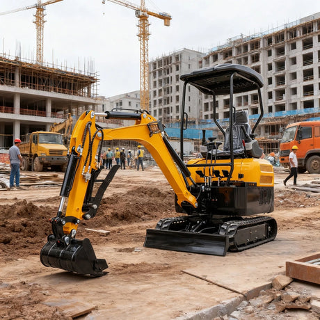 MMS 2 Tons Mini Excavator 16HP Kubota Diesel Engine Hydraulic Pilot Control Crawler Trencher Digger