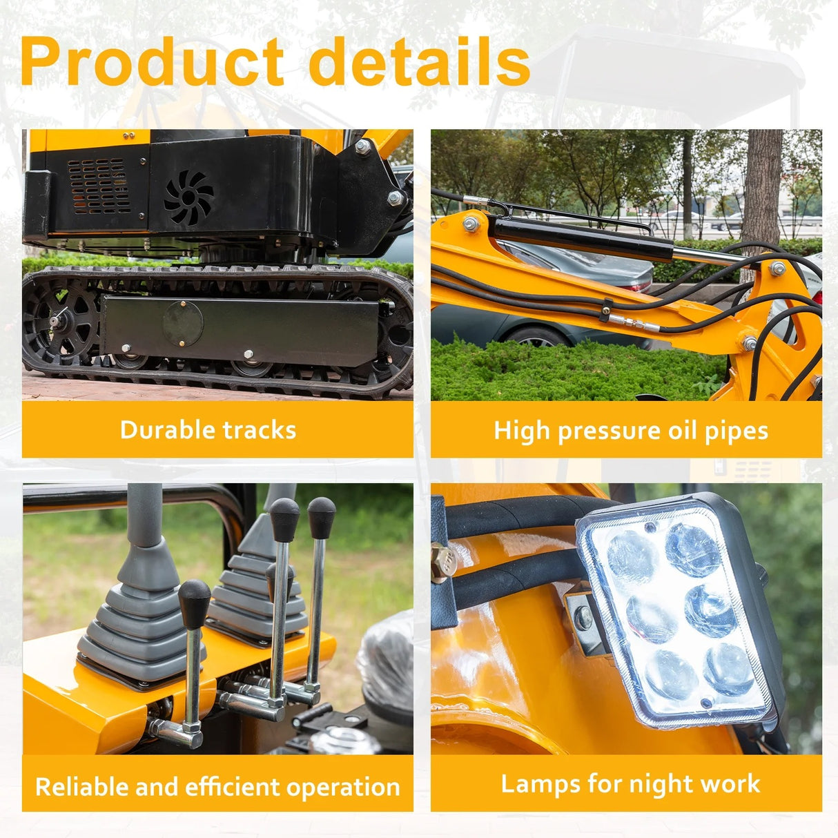 MMS 1.2 Ton Mini Excavator MS12 Crawler Trencher Digger Machine with 13.5HP Gas Engine with Quick Hitch Skeleton Shovel