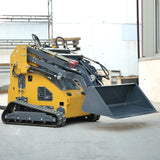 22HP Mini Skid Steer Loader Dual Cylinder GAS Engine Automatic Bucket Leveling Stand-on Track Loader