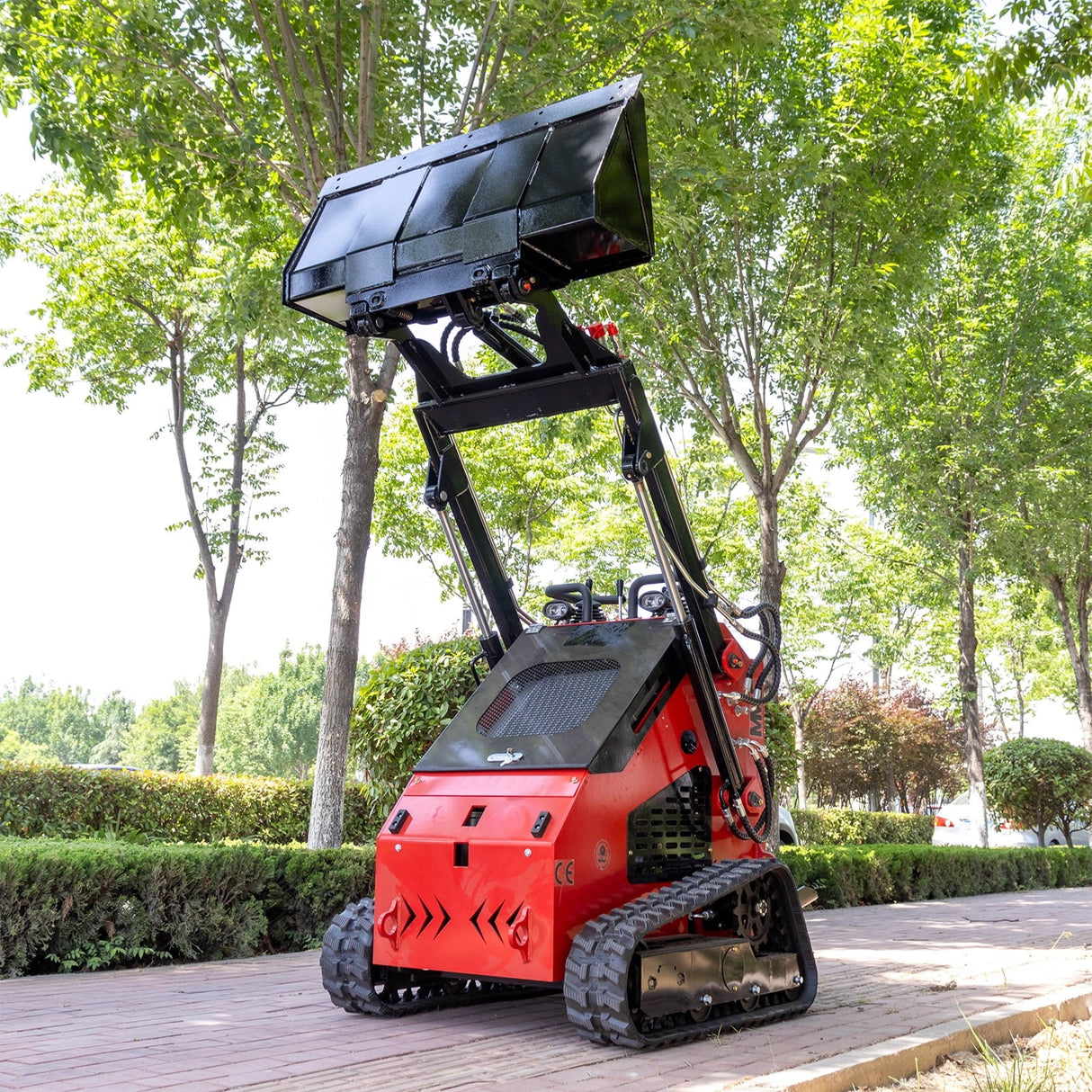 MMS 23HP Mini Skid Steer Loader with Bucket Dual Cylinder 627cc B&S Engine Stand-On Track Loader