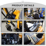 MMS 2 Tons Mini Excavator 16HP Kubota Diesel Engine Hydraulic Pilot Control Crawler Trencher Digger